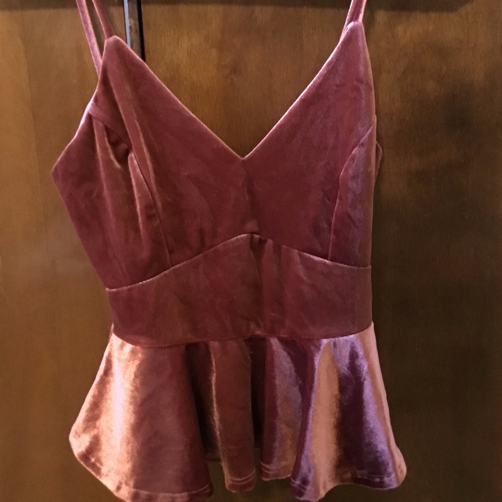 Pink Velvet Crop Top